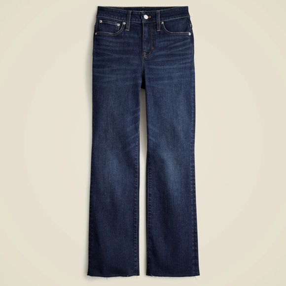 New JCREW Sz 30 Curvy Cropped Kickout Jean 2003 Super-Stretch Raw Hem $128 CC530 - Picture 2 of 6